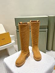 Fendi Filo Light Brown Suede Boots - 6