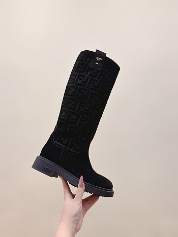 Fendi Filo Black Suede Boots