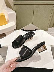 Fendi FF Baguette Motif Wide-Band Slides Black - 6