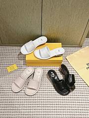 Fendi FF Baguette Motif Wide-Band Slides Black/ Beige/ White - 3