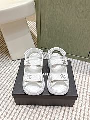 Chanel Sandals Shiny Calfskin White 55mm - 5