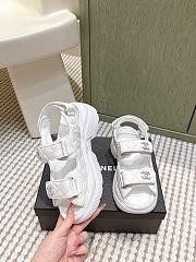 Chanel Sandals Shiny Calfskin White 55mm - 6