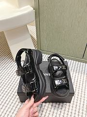 Chanel Sandals Shiny Calfskin Black 55mm - 6