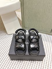 Chanel Sandals Shiny Calfskin Black 55mm - 2