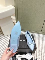 Chanel 25 Ballet Flats Silk Satin Blue - 6
