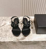 Chanel Sandals Black Lambskin - 1