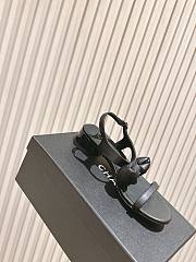 Chanel Sandals Black Lambskin - 6