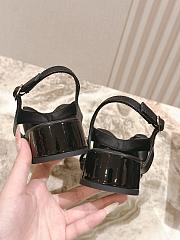 Chanel Sandals Black Lambskin - 5