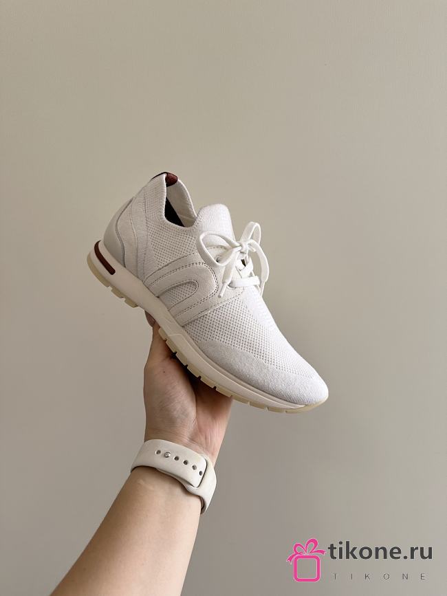 Loro Piana 360 LP Lady Flexy Walk Sneaker Wish Wool White - 1