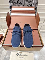 Loro Piana 360 LP Lady Flexy Walk Sneaker Wish Wool Blue - 6