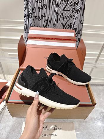 Loro Piana 360 LP Lady Flexy Walk Sneaker Wish Wool Black