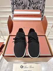 Loro Piana 360 LP Lady Flexy Walk Sneaker Wish Wool Black - 6
