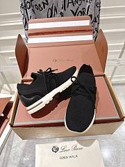 Loro Piana 360 LP Lady Flexy Walk Sneaker Wish Wool Black - 5