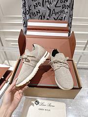 Loro Piana 360 LP Lady Flexy Walk Sneaker Wish Wool Beige Mel - 5