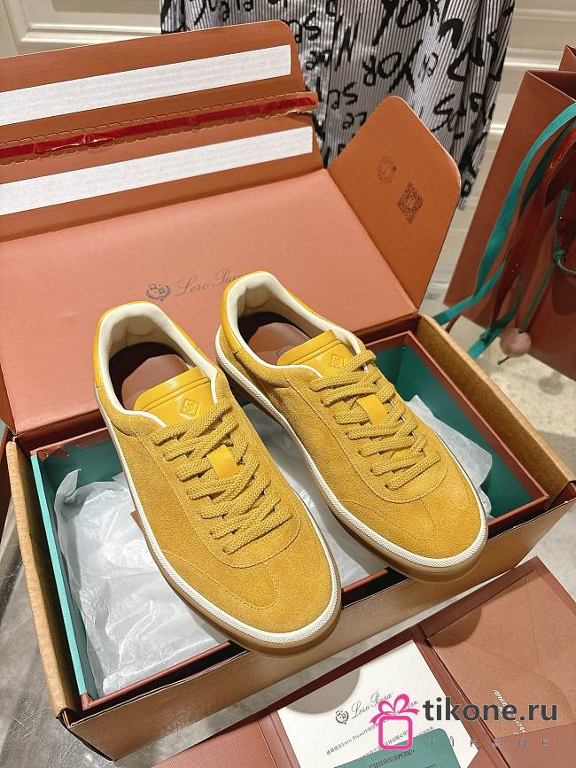 Loro Piana Tennis Walk Sneaker Suede Calf Split Yellow - 1
