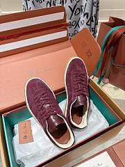 Loro Piana Tennis Walk Sneaker Suede Calf Split Burgundy - 3