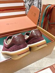 Loro Piana Tennis Walk Sneaker Suede Calf Split Burgundy - 2