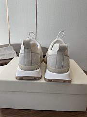 Brunello Cucinelli Wool Knit And Semi-Polished Calfskin Runners With Warm Inner Lining White 22481 - 2