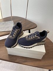 Brunello Cucinelli Wool Knit And Semi-Polished Calfskin Runners With Warm Inner Lining 22482 - 4