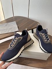 Brunello Cucinelli Wool Knit And Semi-Polished Calfskin Runners With Warm Inner Lining 22482 - 6