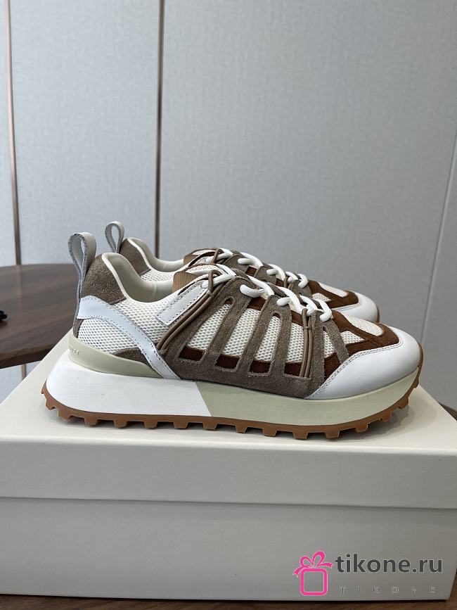 Brunello Cucinelli Monili-Detail Sneakers Grey - 1