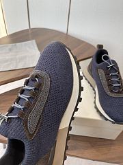 Brunello Cucinelli Wool Knit And Semi-Polished Calfskin Runners With Warm Inner Lining 22483 - 2