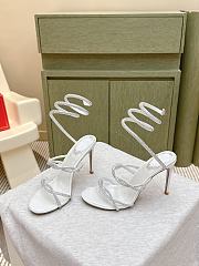 Rene Caovilla Cleo White Sandal 105 - 4