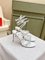 Rene Caovilla Cleo White Sandal 105 - 6