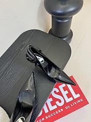 Diesel D-Ten & Half Pumps In Patent Pull-Up Leather Black 10.5cm - 5