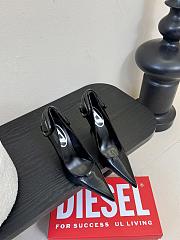 Diesel D-Ten & Half Pumps In Patent Pull-Up Leather Black 10.5cm - 4