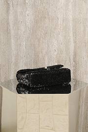 Chanel Evening Bag Quilted Sequins & Gold Tone Metal Black - 25x14x9cm - 4