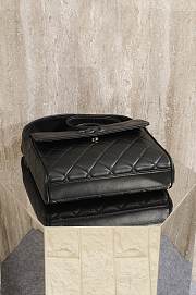 Chanel Vintage CC Logo Flap Bag with Strap Black - 23x18x6cm - 6