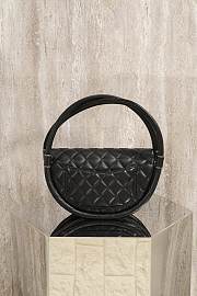 Chanel Vintage Hula Hoop Mini Flap Bag Black - 24x24x9.5cm - 3