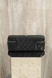 Chanel Zip Around Jewelry Case Quilted Caviar Mini Black - 26x10x7cm - 6