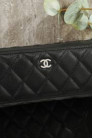 Chanel Zip Around Jewelry Case Quilted Caviar Mini Black - 26x10x7cm - 4