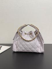 Chanel 25 Handbag Small Grained Calfskin Gold Tone Metal Lilac - 30x26x14cm - 5