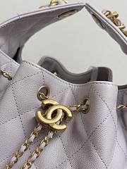 Chanel 25 Handbag Small Grained Calfskin Gold Tone Metal Lilac - 30x26x14cm - 3