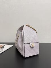Chanel 25 Handbag Small Grained Calfskin Gold Tone Metal Lilac - 30x26x14cm - 2
