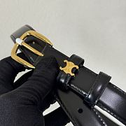 Celine Medium 25mm Vivienne Belt In Taurillon Leather Black - 6
