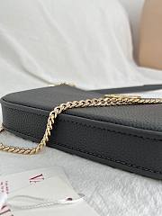 VLTN Mini Vlogo Signature Crossbody Bag In Grainy Calfskin Gray - 21.5x13x3cm - 3