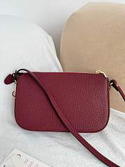 VLTN Mini Vlogo Signature Crossbody Bag In Grainy Calfskin Red - 21.5x13x3cm - 4