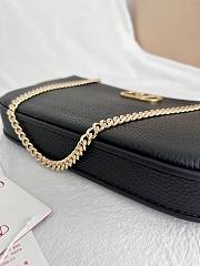 VLTN Mini Vlogo Signature Calfskin Crossbody Bag In Grainy Calfskin Black - 21.5x13x3cm - 6