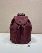 Prada Small Re-Nylon Backpack Red 1BZ197 - 35x25x15cm - 6