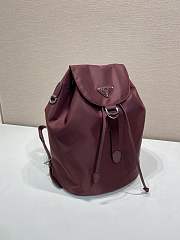 Prada Small Re-Nylon Backpack Red 1BZ197 - 35x25x15cm - 2