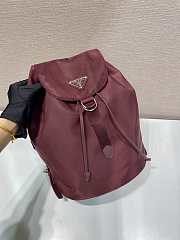 Prada Small Re-Nylon Backpack Red 1BZ197 - 35x25x15cm - 3