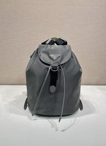 Prada Small Re-Nylon Backpack Gray 1BZ197 - 35x25x15cm