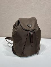 Prada Small Re-Nylon Backpack Brown 1BZ197 - 35x25x15cm - 3