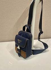 Prada Re-Nylon And Leather Smartphone Case Blue/Coffee 2ZH194 - 17x11.5x4.5cm - 2