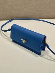 Prada Saffiano Leather Mini Bag Blue 1NF059 - 18x9.5x3cm - 5