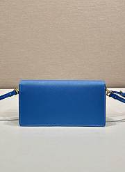 Prada Saffiano Leather Mini Bag Blue 1NF059 - 18x9.5x3cm - 6